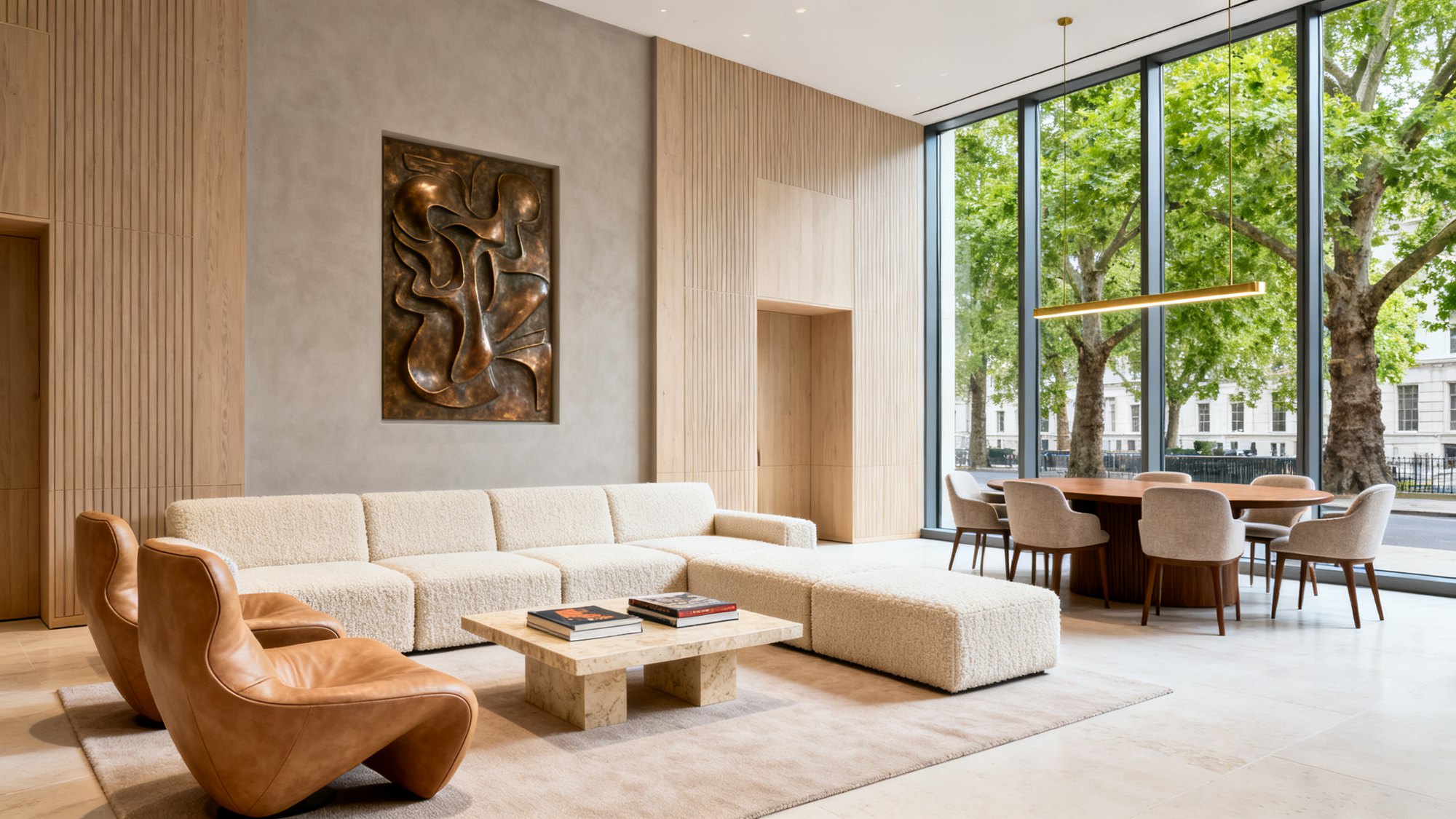 A private boardroom overlooking the City of London